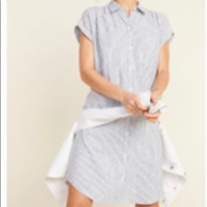 Striped Linen Shirt Dress- Old Navy